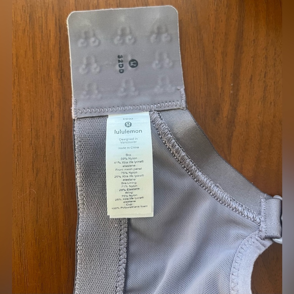 Lululemon Run Times Bra High Support Lunar Rock, sz 32DD - Picture 3 of 9